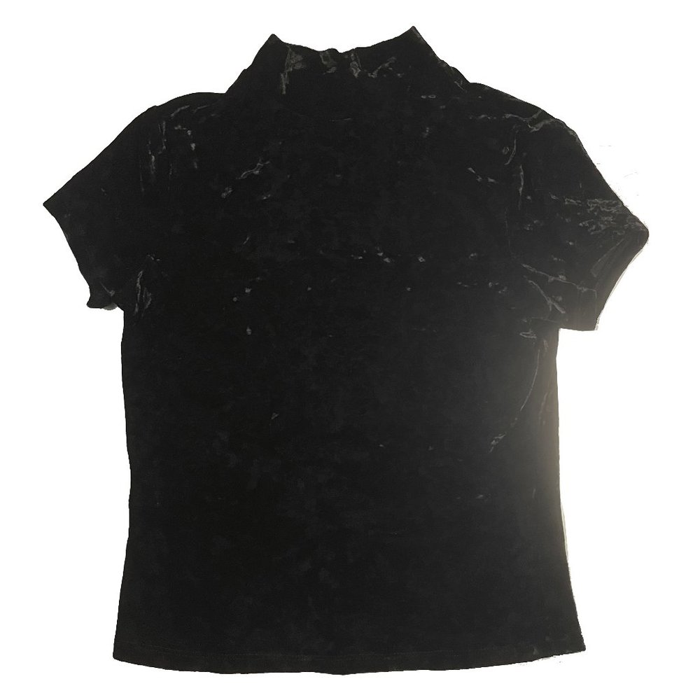 Forever 21 🎀 Black Velvet Turtle Neck, US S